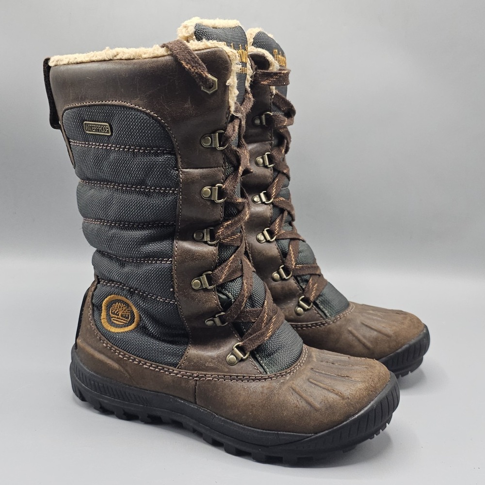 Timberland Earthkeepers Mount Holly Tall Duck Brown Boots Sz‎ 7 Waterproof 21644